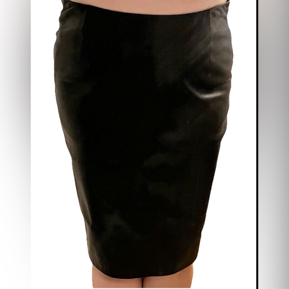 Garfield And Marks Black Leather Skirt, Size 8